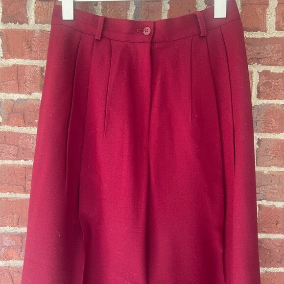 Jones New York Maroon Black Plaid Pant Suit Wool Jacket 4 Pants 6 Academia Women - Picture 6 of 12